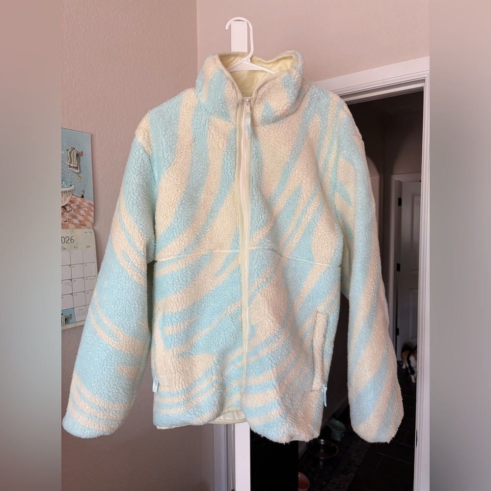 Golf Wang Sherpa Blue and White Fleece Jacket